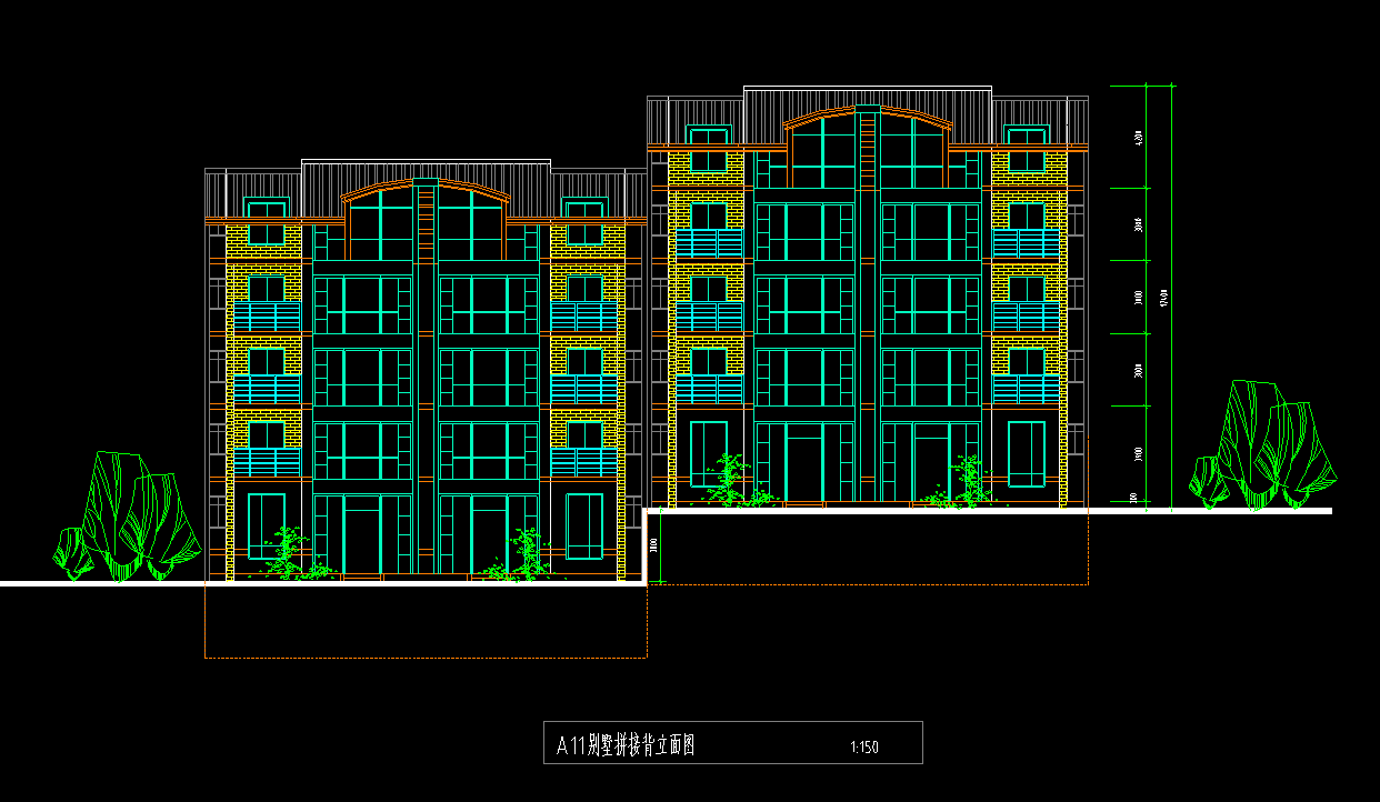 汇景台别墅建筑方案设计施工图（包含CAD）施工图下载【ID:149863153】
