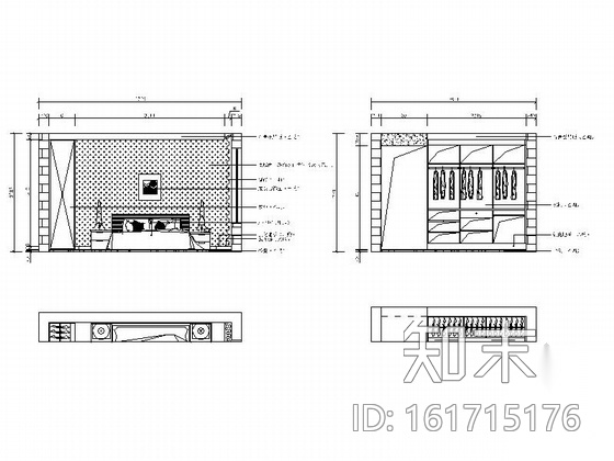 精品现代风格两层复式别墅室内装修施工图（含效果）cad施工图下载【ID:161715176】