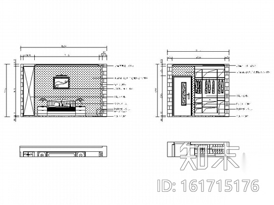 精品现代风格两层复式别墅室内装修施工图（含效果）cad施工图下载【ID:161715176】