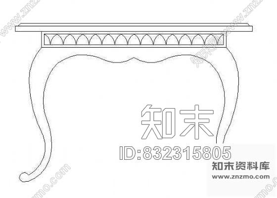 图块/节点古典茶几图块cad施工图下载【ID:832315805】