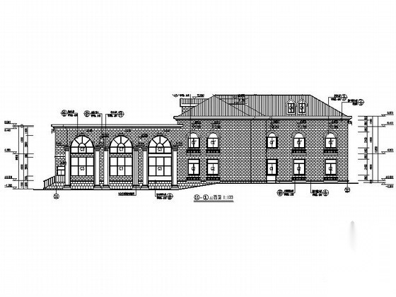 [南昌]某国际花园三层欧式高档商业会所建筑施工图cad施工图下载【ID:166734125】