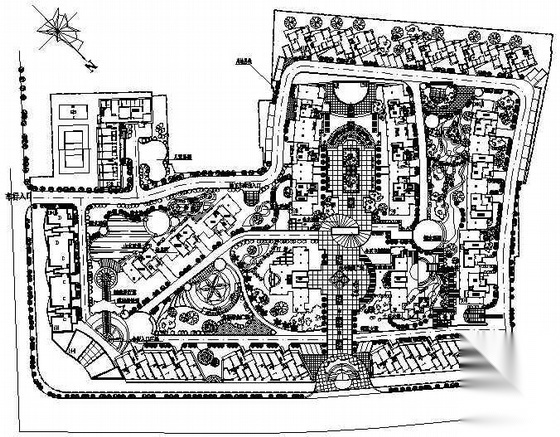 某小区景观规划平面图施工图下载【ID:161109156】