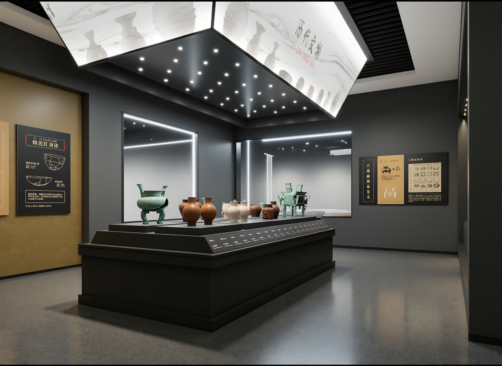 现代陶瓷展厅3D模型下载【ID:1214732877】