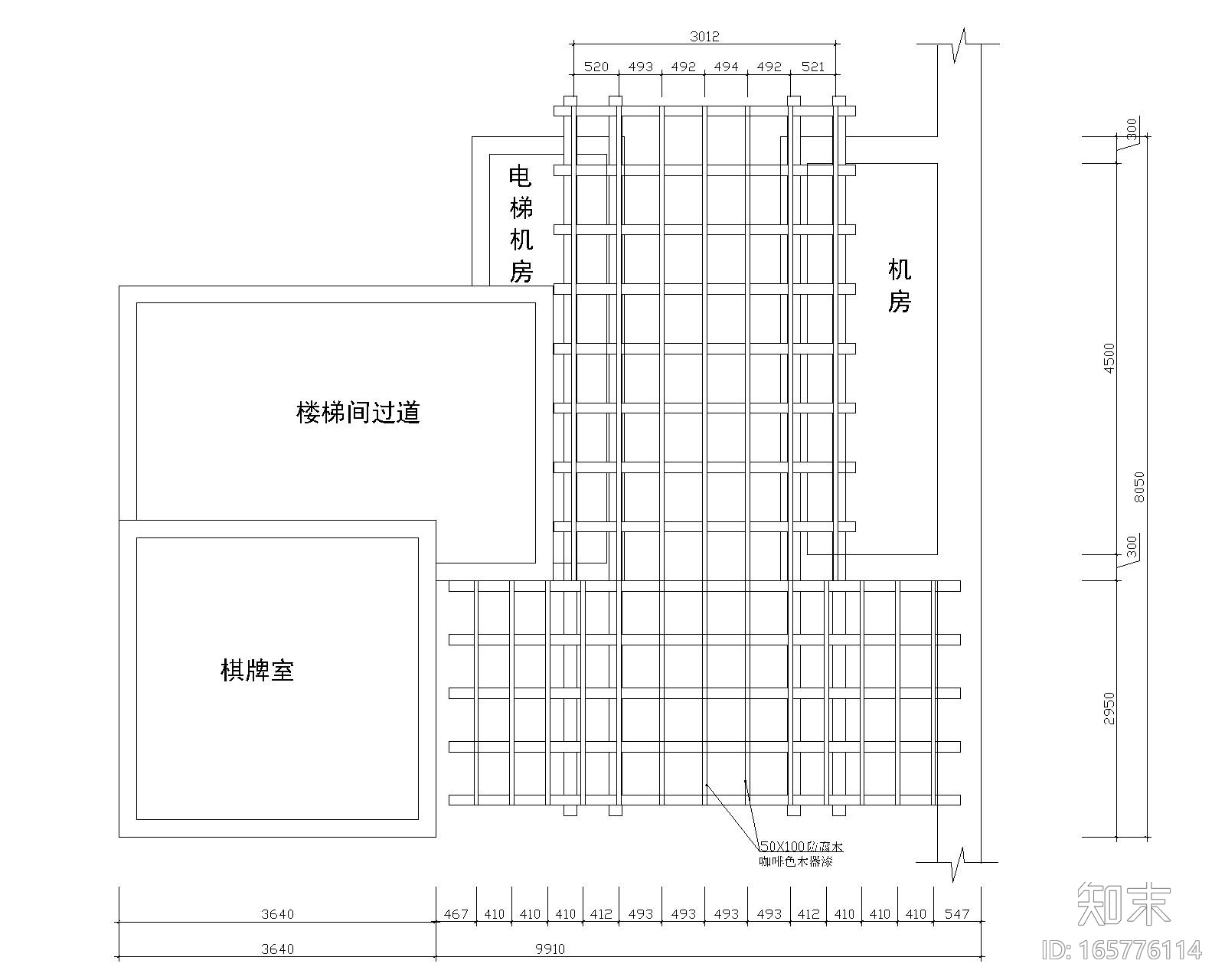 小区钢木结构雨棚设计施工图（CAD）施工图下载【ID:165776114】