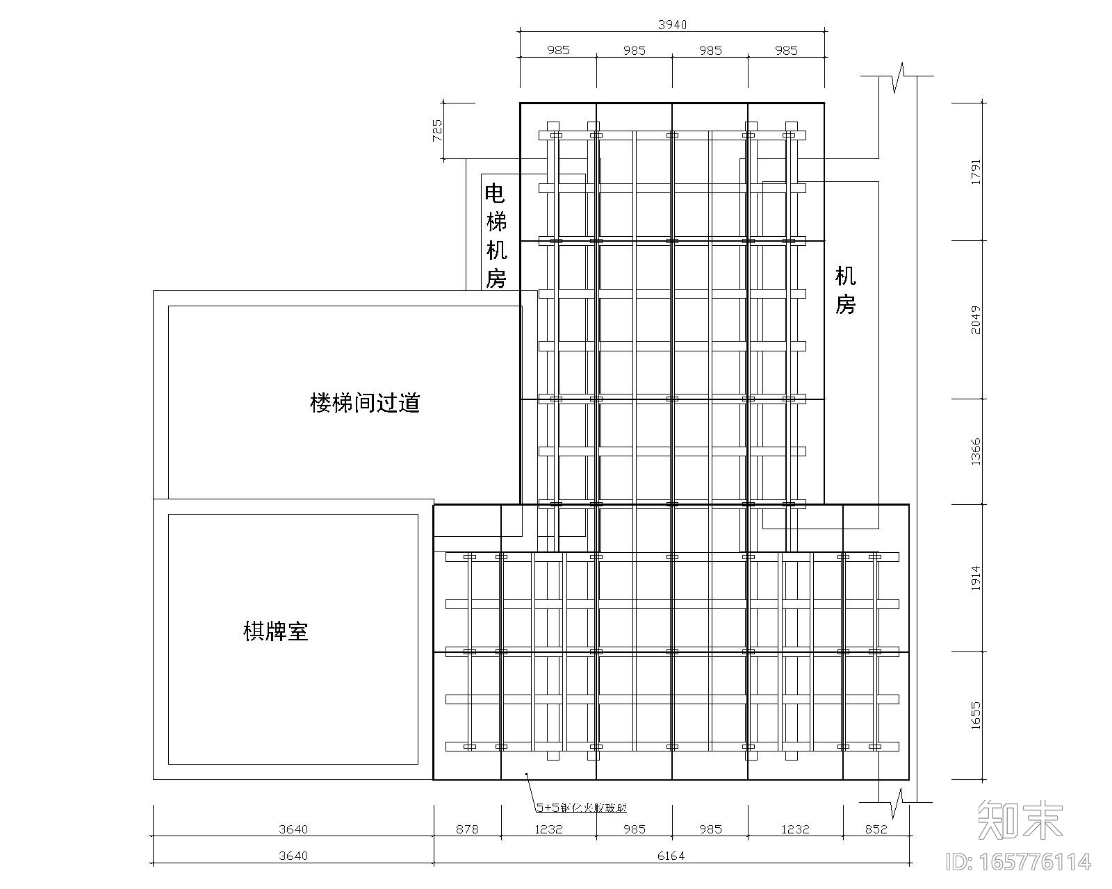 小区钢木结构雨棚设计施工图（CAD）施工图下载【ID:165776114】