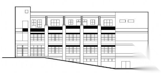 某市医院家属区教室及食堂建筑方案设计cad施工图下载【ID:151593125】