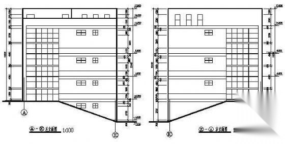 某市医院家属区教室及食堂建筑方案设计cad施工图下载【ID:151593125】