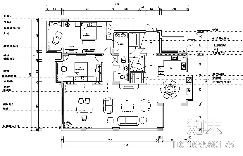 [江苏]现代欧式住宅室内设计案例（内附效果图）施工图下载【ID:165560175】