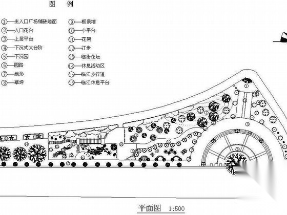 四川某滨水广场景观设计施工图cad施工图下载【ID:161024106】