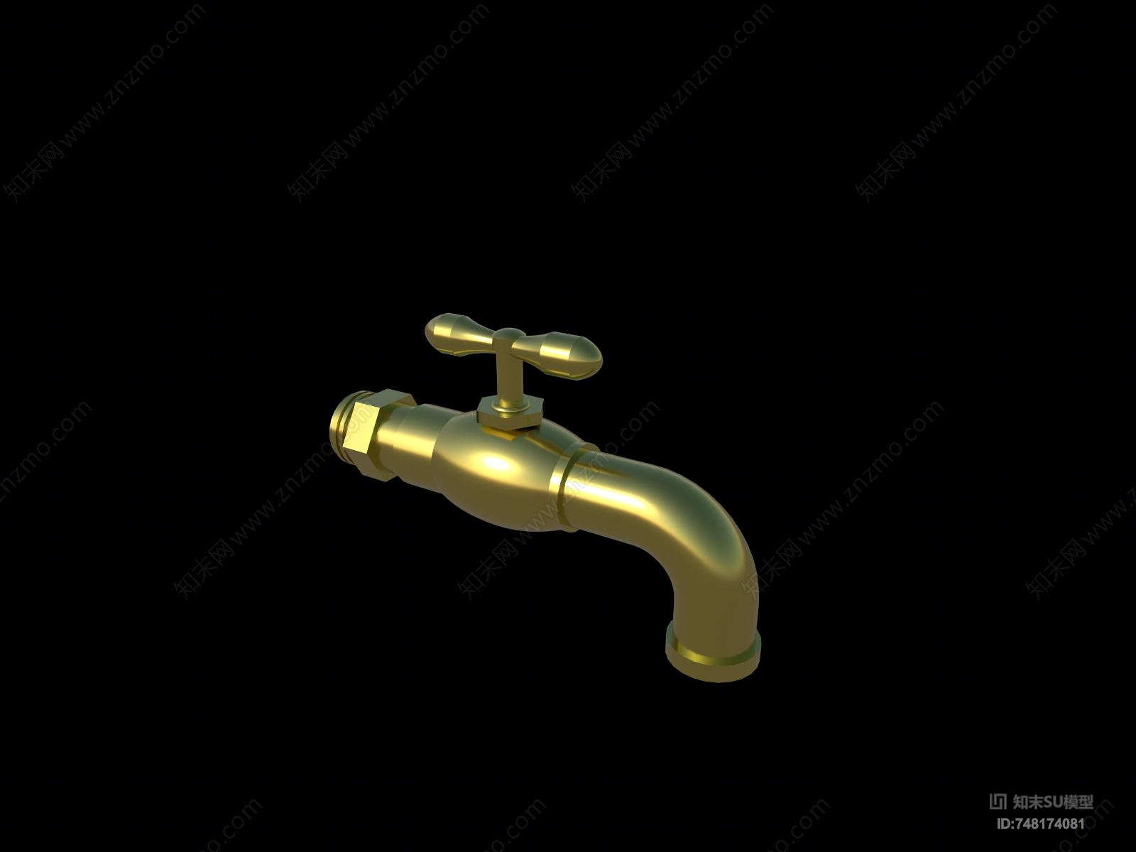 工业风格水龙头SU模型下载【ID:748174081】