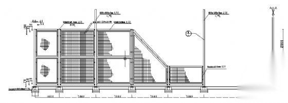 上海某大学网球场建筑方案图cad施工图下载【ID:151672159】