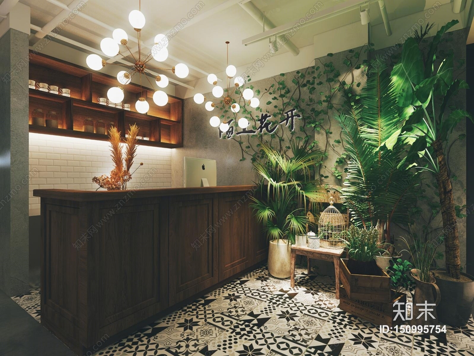 工业风花店门头3D模型下载【ID:150995754】