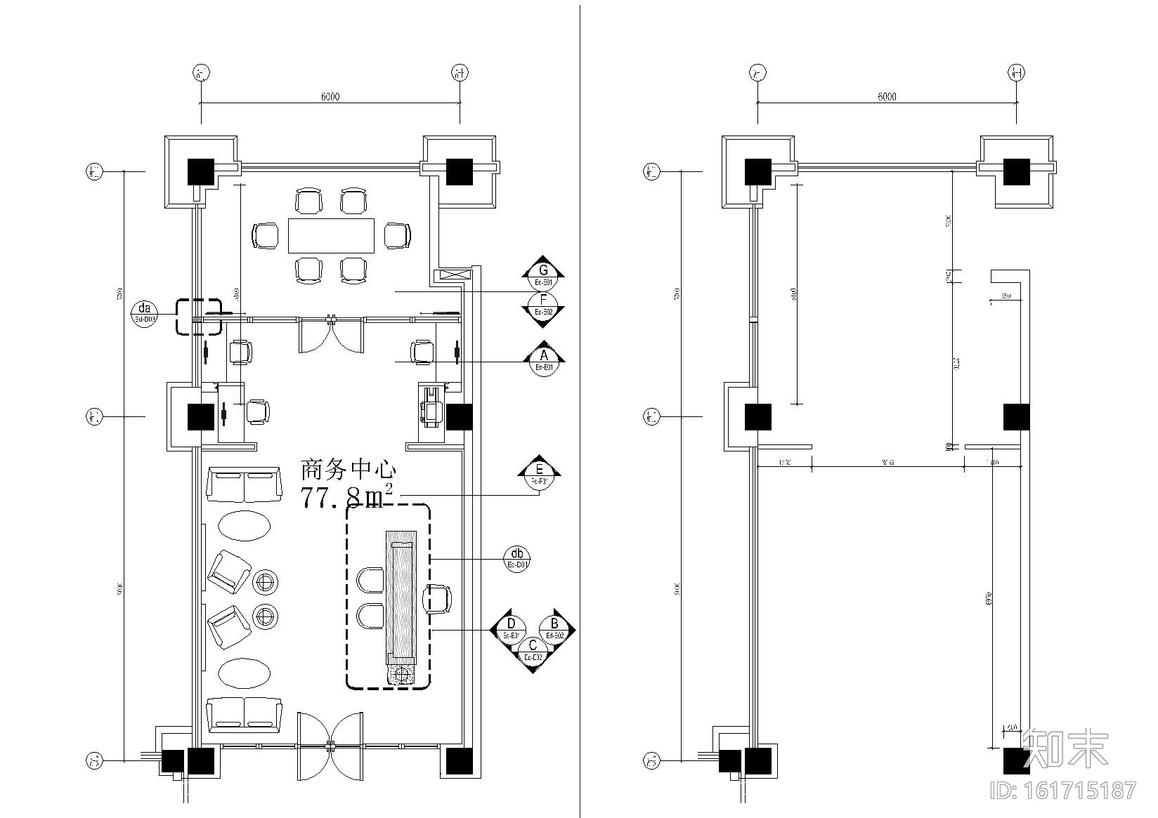 [广州]华熙君庭酒店公区装饰施工图+效果图cad施工图下载【ID:161715187】