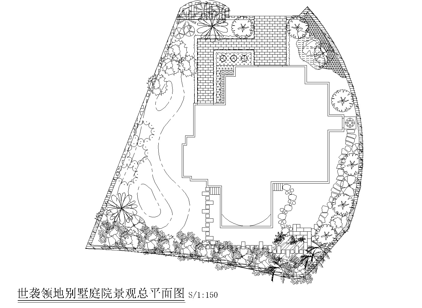 [江苏]世袭领地别墅庭院景观CAD施工图施工图下载【ID:160714165】