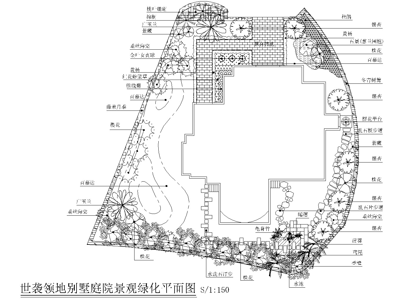 [江苏]世袭领地别墅庭院景观CAD施工图施工图下载【ID:160714165】