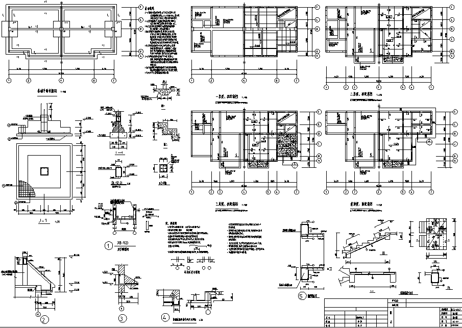 户型为三层两户双联式别墅建筑设计（包含效果图+CAD）cad施工图下载【ID:149869117】