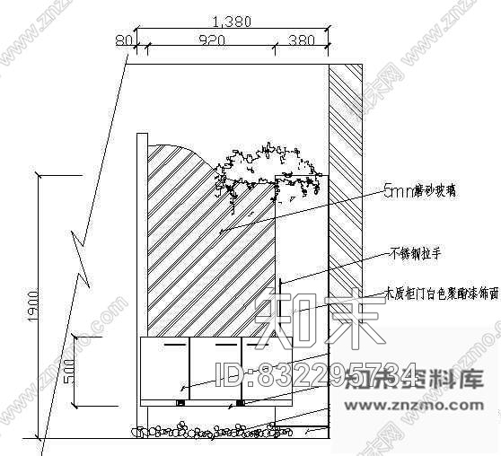 图块/节点玄关衣帽柜cad施工图下载【ID:832295734】