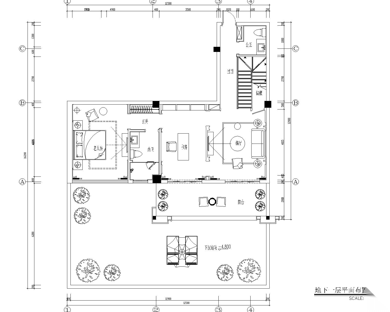 福州金辉半岛别墅B户型样板间装修施工图施工图下载【ID:160490179】