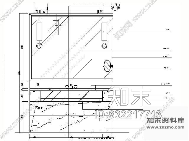 图块/节点酒店标间洗手台详图施工图下载【ID:832217713】