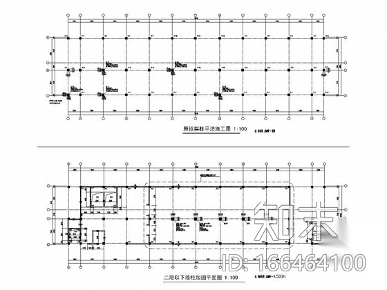 [上海]原框架结构标准厂房改建为六层框剪结构办公楼改造...cad施工图下载【ID:166464100】