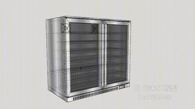 双门葡萄酒冰箱SU模型下载【ID:17325493】
