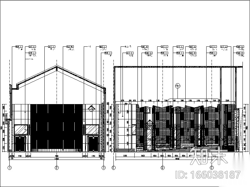 社区服务及物业管理办公室设计施工图cad施工图下载【ID:166038187】