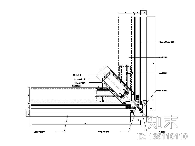 框架式幕墙系统标准图CADcad施工图下载【ID:166110110】