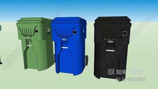 90加仑的金属条环境卫生。SU模型下载【ID:931600301】