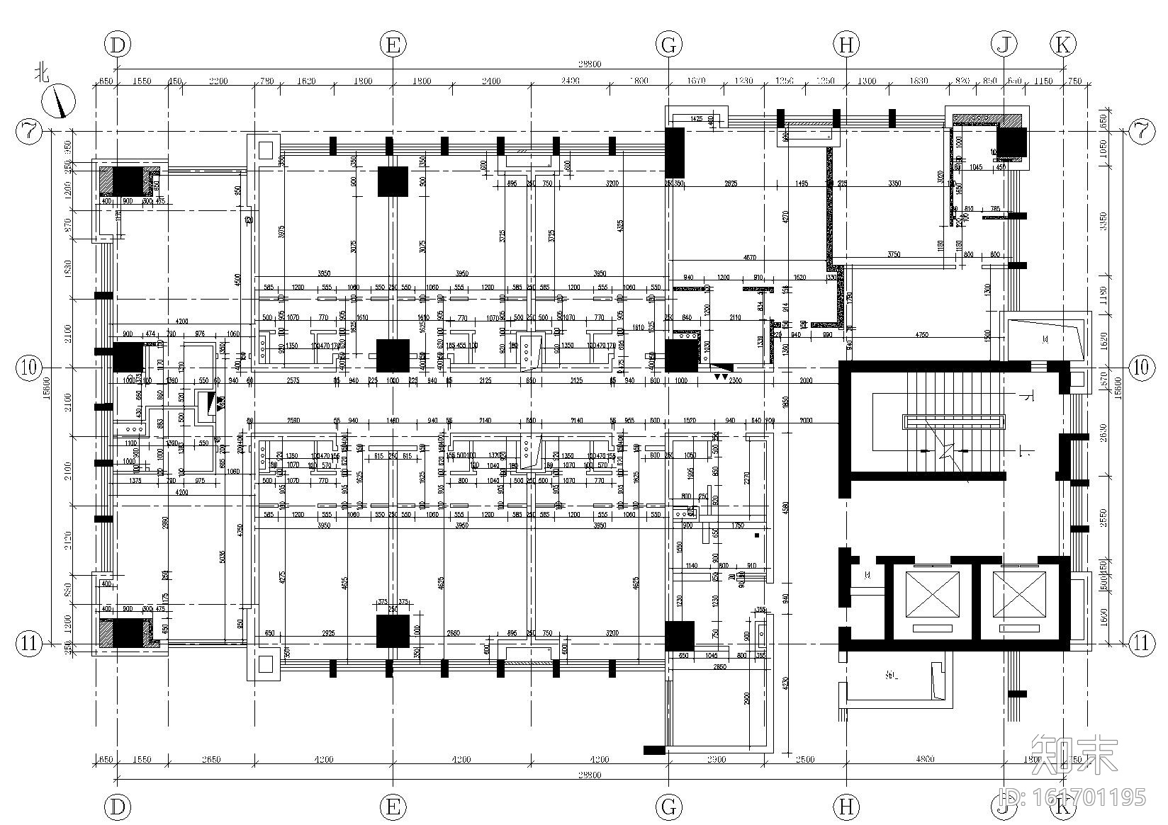 [武汉]-街道口亚朵酒店施工图+效果图施工图下载【ID:161701195】