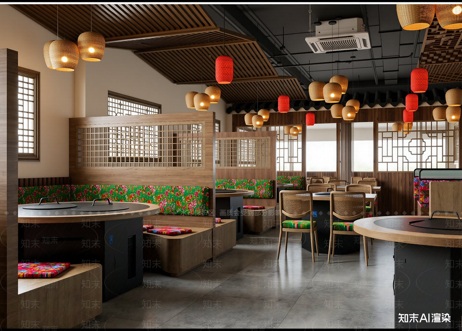 现代火锅店3D模型下载【ID:1214048020】