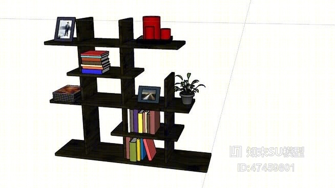 书架SU模型下载【ID:718007068】