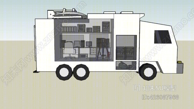 电视卡车SU模型下载【ID:426087968】