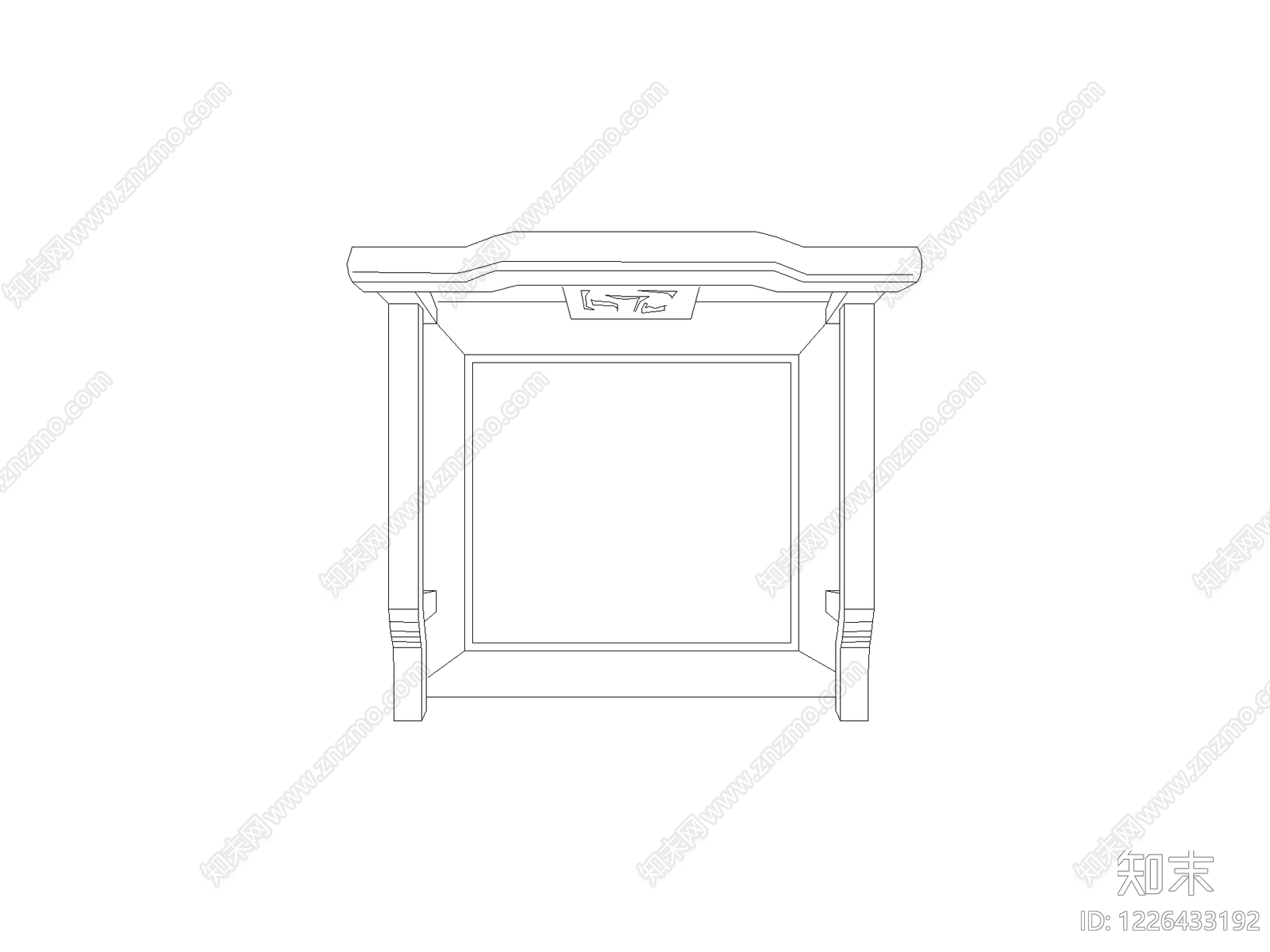 新中式桌子CAD图纸