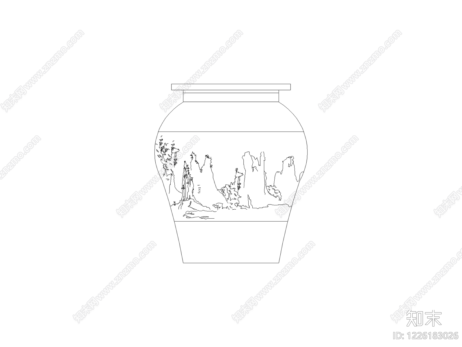 摆件cad施工图下载【ID:1226183026】
