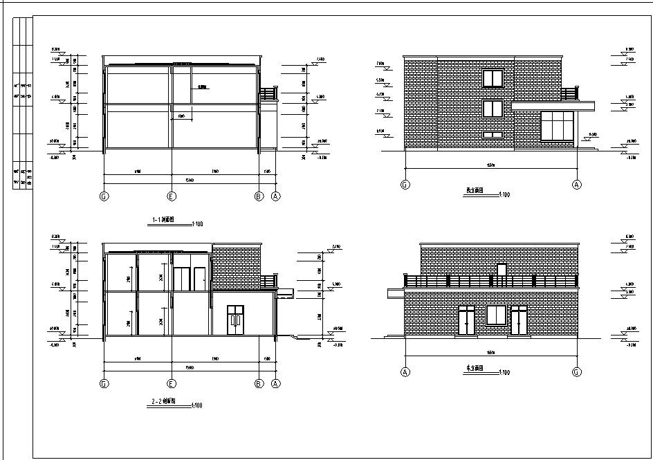 某公司食堂建筑CAD施工图（含大样详图）cad施工图下载【ID:151652178】