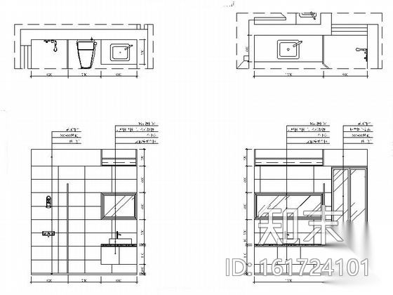 [湖南]新中式样板房三居室设计CAD施工图（含效果）cad施工图下载【ID:161724101】