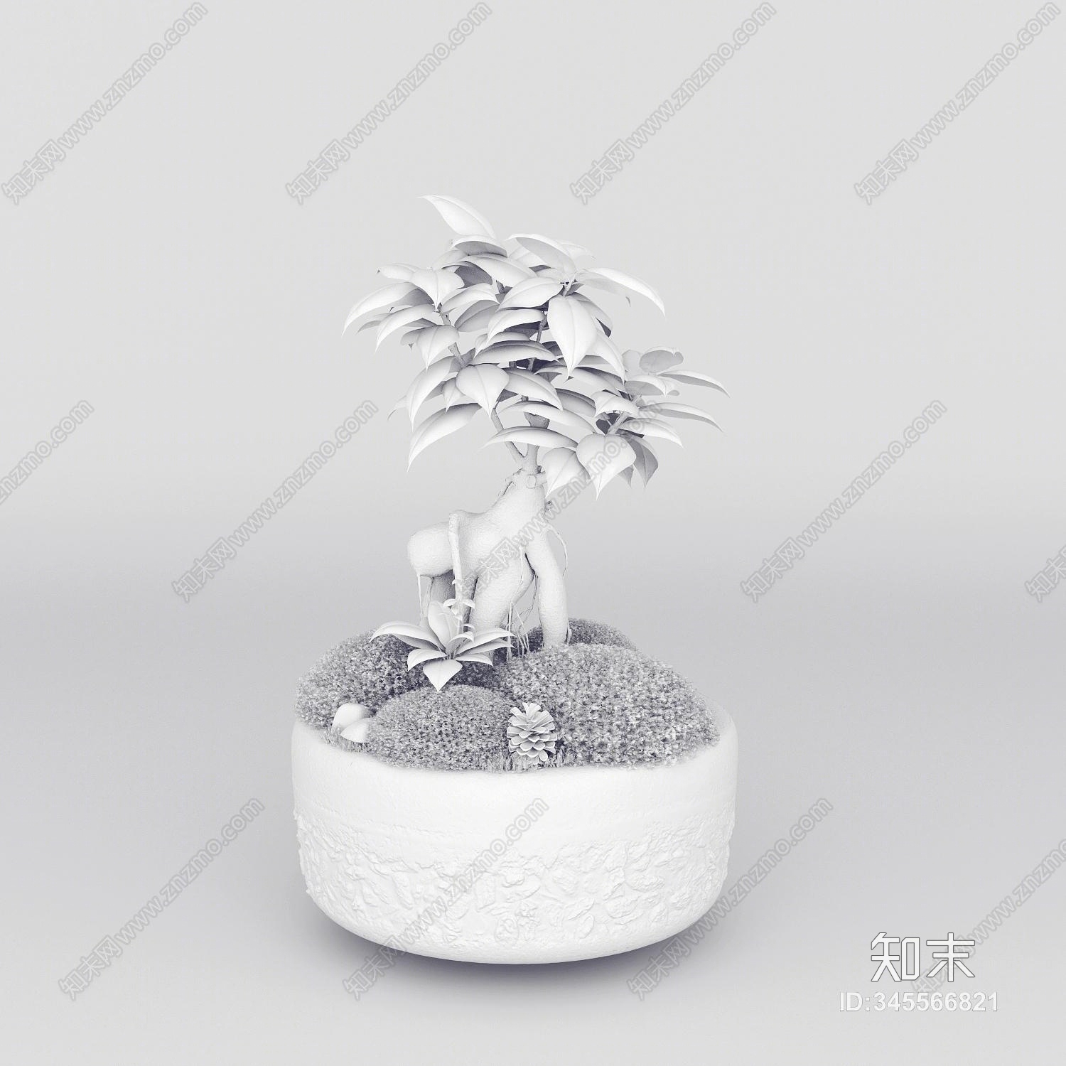 现代水生植物3D模型下载【ID:345566821】