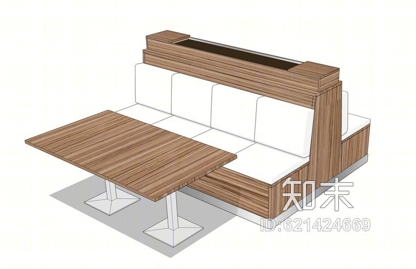 现代卡座沙发SU模型下载【ID:621424669】