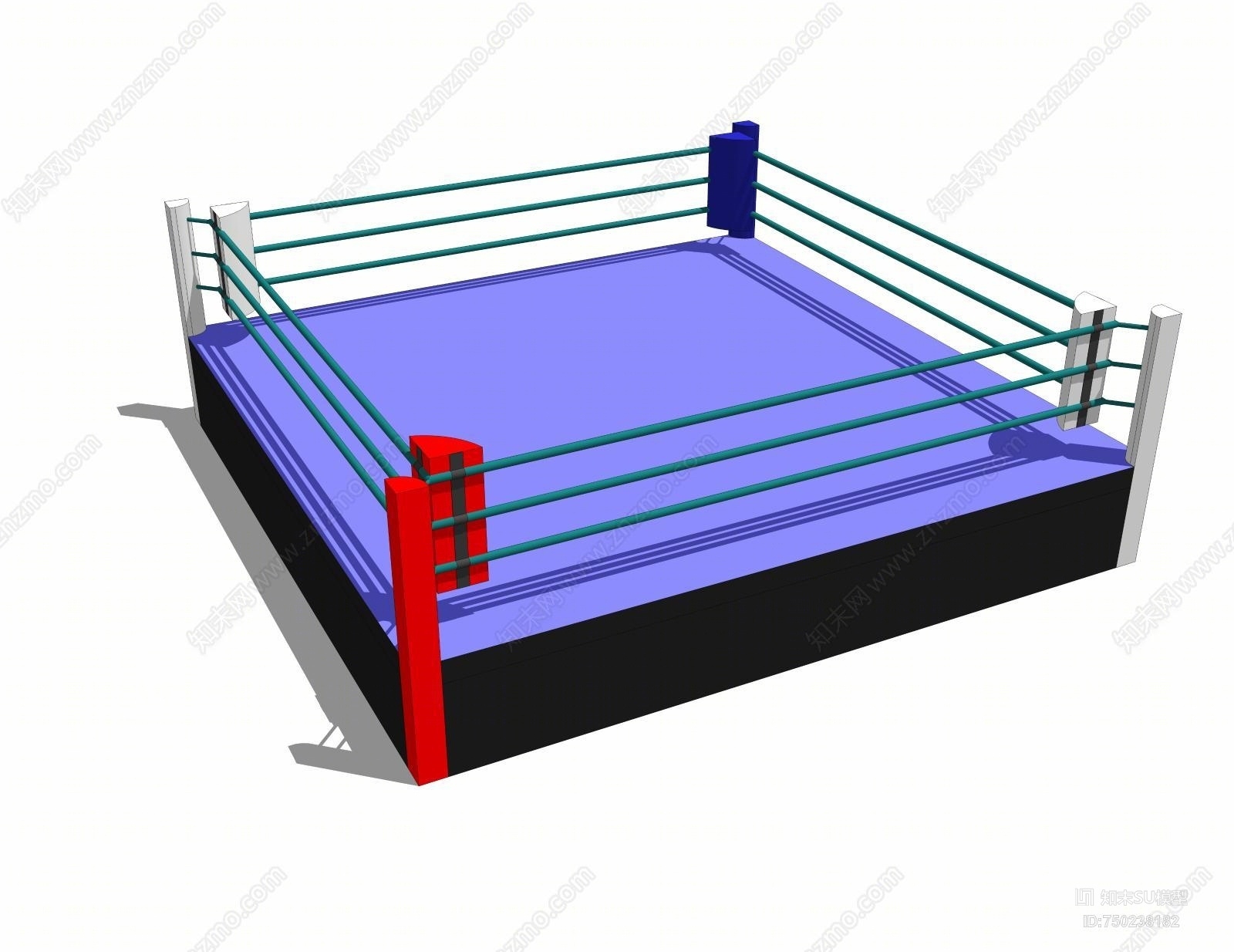 现代风格擂台SU模型下载【ID:750238182】