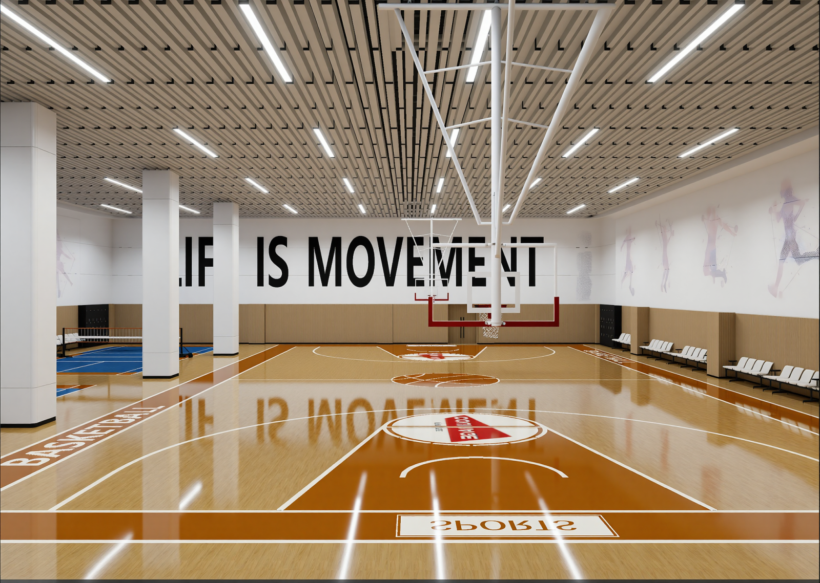 现代篮球场3D模型下载【ID:1214685214】