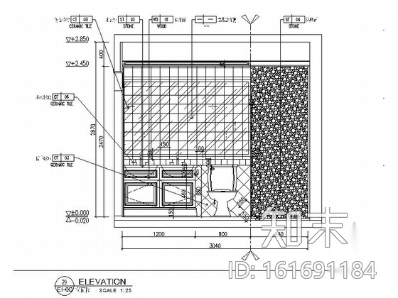 [天津]田园风格三居室样板间装修图（含实景）cad施工图下载【ID:161691184】