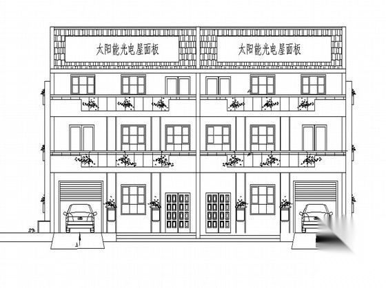 某三层独院式农村住宅建筑方案cad施工图下载【ID:166437104】