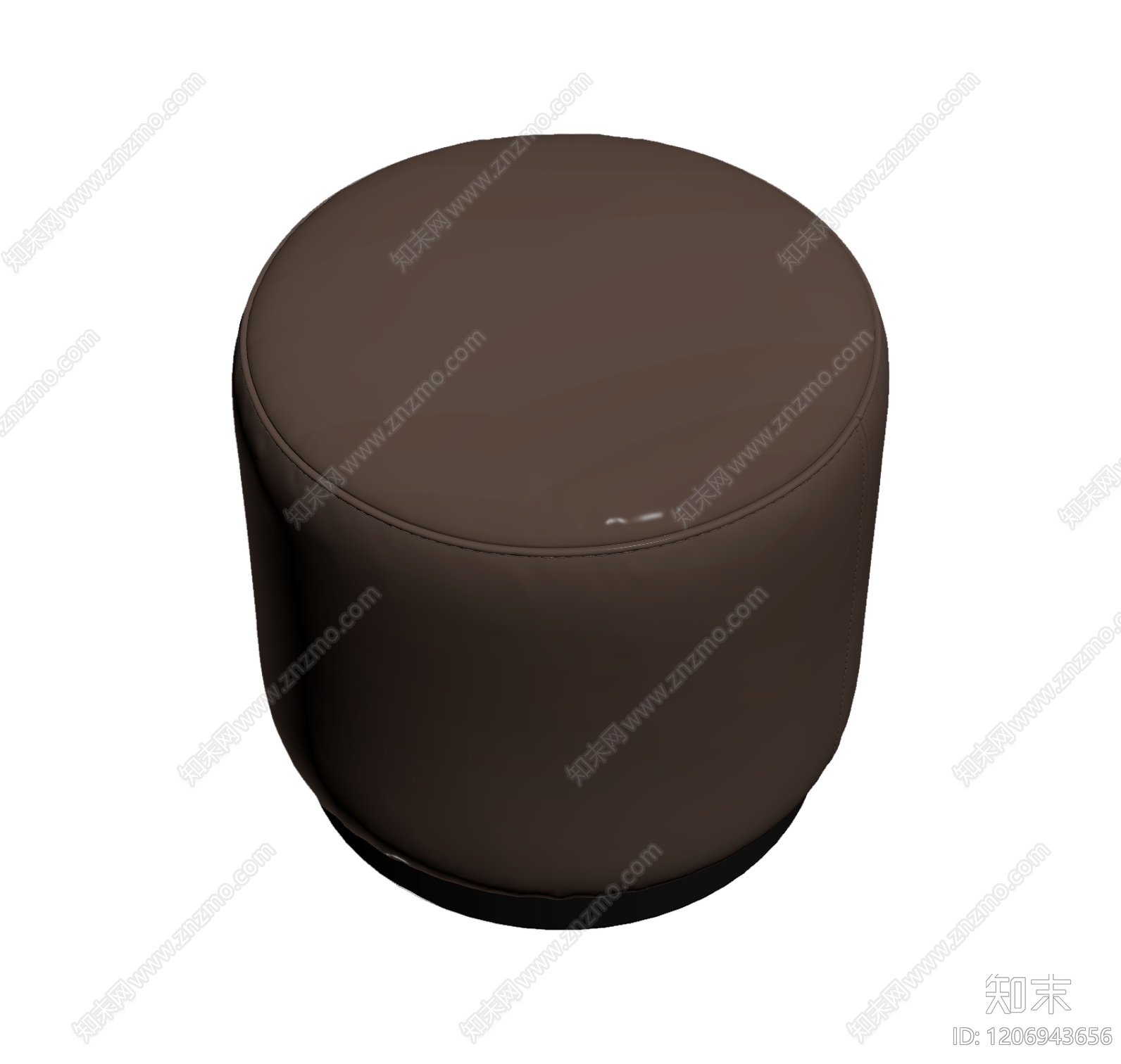 棕色皮革脚凳3D模型下载【ID:1206943656】