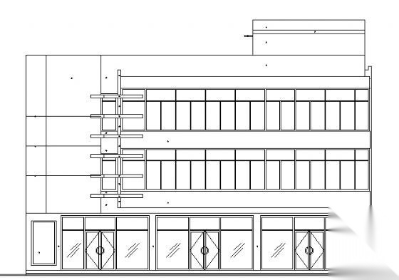 某三层文化厅建筑设计方案图cad施工图下载【ID:151618193】