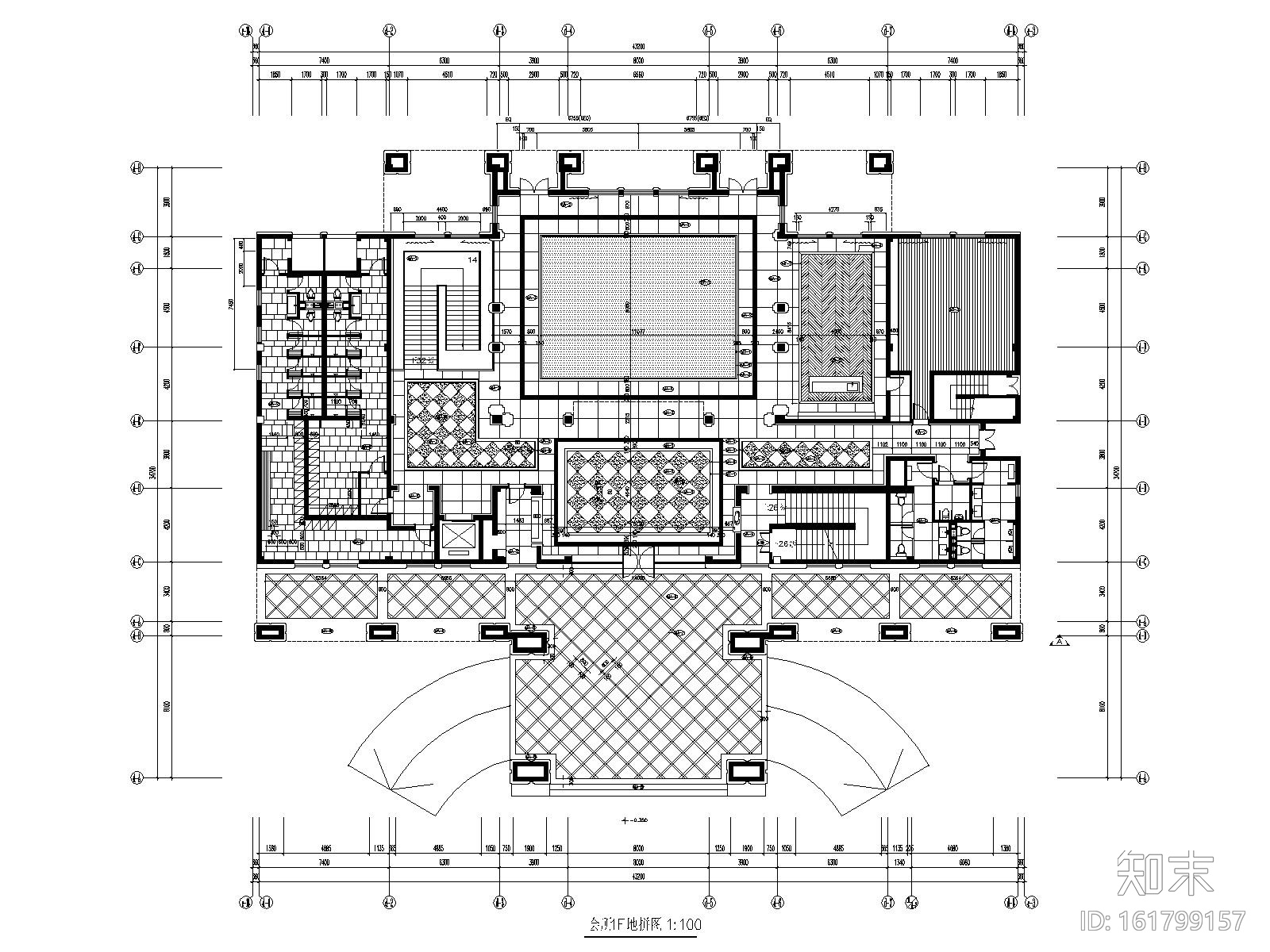 杭州休博园商务休闲会所设计施工图cad施工图下载【ID:161799157】