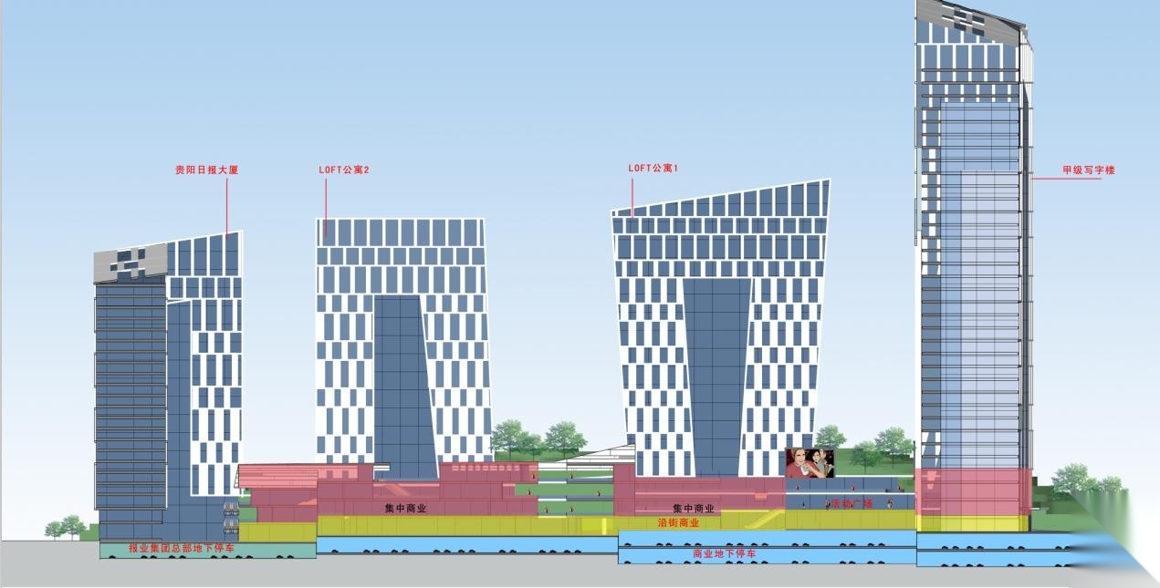 [贵阳]超高层水面肌理现代风格国际广场综合体建文本（...cad施工图下载【ID:151708176】