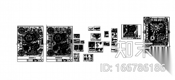 某中心庭园景观设计施工图cad施工图下载【ID:166786186】