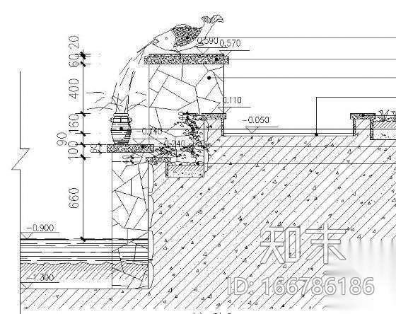 某中心庭园景观设计施工图cad施工图下载【ID:166786186】