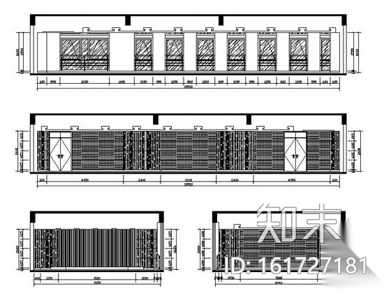 办公会议室4套室内装修图cad施工图下载【ID:161727181】