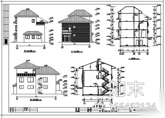 某乡村别墅建筑结构全套图纸施工图下载【ID:166462124】